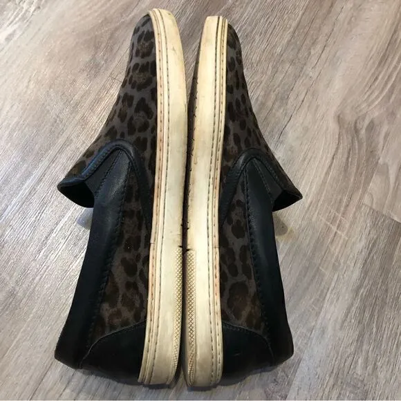 JIMMY CHOO Loafer Sneakers Size 44 Animal Cheetah Leopard Print