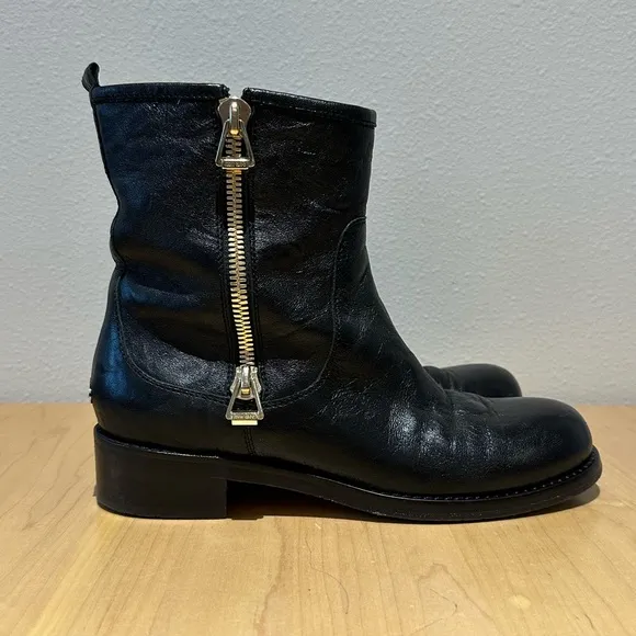 Jimmy Choo Moto Boots, Black Leather, Women's  EU 39