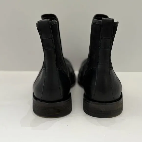 John Varvatos Black Leather Chelsea Boot Dress Shoes Mens Size 12