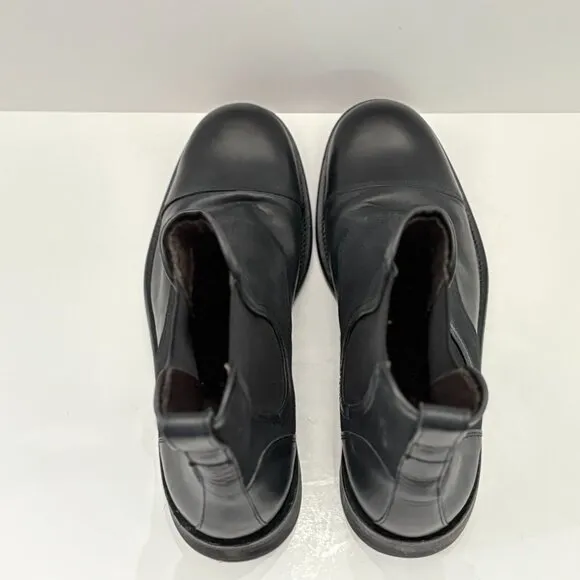 John Varvatos Black Leather Chelsea Boot Dress Shoes Mens Size 12