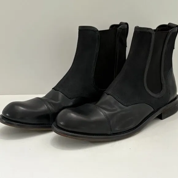 John Varvatos Black Leather Chelsea Boot Dress Shoes Mens Size 12