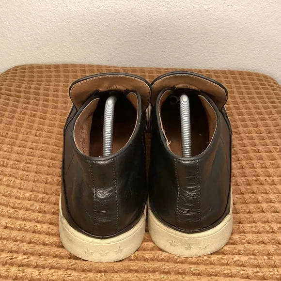 John Varvatos USA‎ Mens Sz 10.5 Remy Black Leather Slip on Sneaker Boot