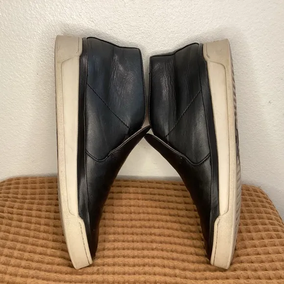 John Varvatos USA‎ Mens Sz 10.5 Remy Black Leather Slip on Sneaker Boot