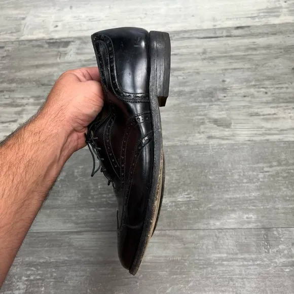 Johnston &amp; Murphy Aristocraft Black Wingtip Oxfords 10.5 D