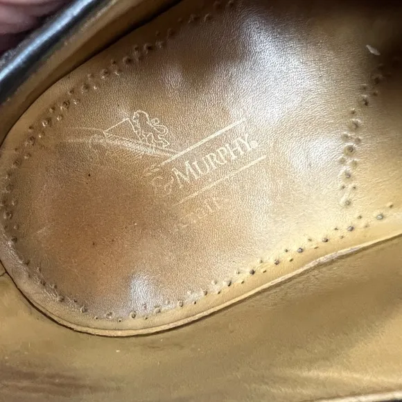 Johnston &amp; Murphy Aristocraft Black Wingtip Oxfords 10.5 D