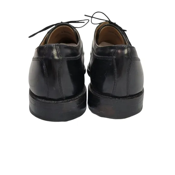 Johnston &amp; Murphy Black Leather Lace Up Men's Oxford Dress Shoes
