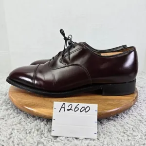 Johnston &amp; Murphy Melton Brown Leather Cap Toe Oxford Dress Shoes Mens 11.5 3E