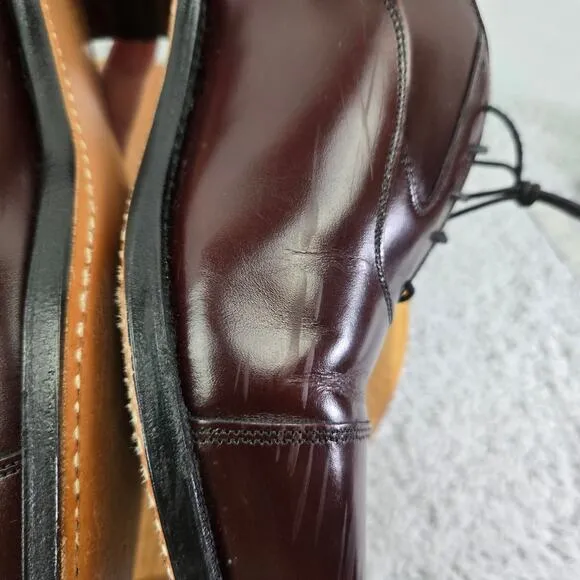 Johnston &amp; Murphy Melton Brown Leather Cap Toe Oxford Dress Shoes Mens 11.5 3E