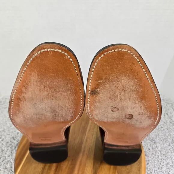Johnston &amp; Murphy Melton Brown Leather Cap Toe Oxford Dress Shoes Mens 11.5 3E