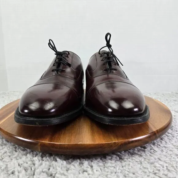 Johnston &amp; Murphy Melton Brown Leather Cap Toe Oxford Dress Shoes Mens 11.5 3E