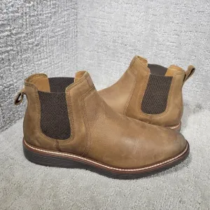 Johnston &amp; Murphy Men's Size US 11.5M Brown Oiled Full Grain Upton Chelsea Boots