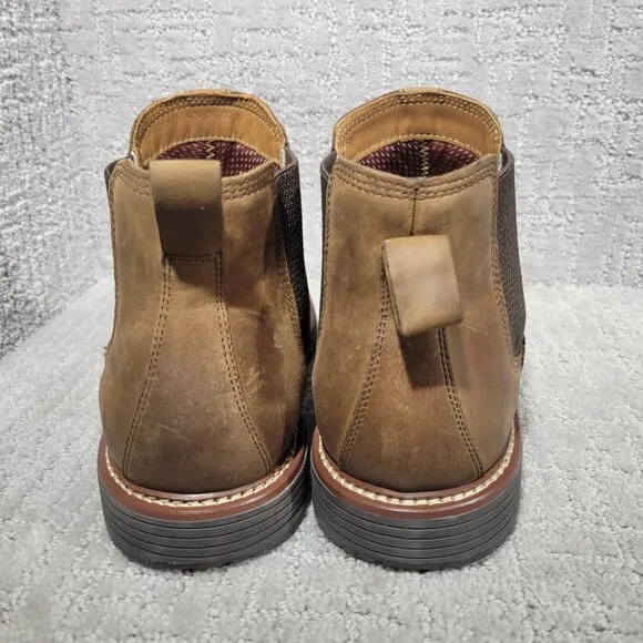Johnston &amp; Murphy Men's Size US 11.5M Brown Oiled Full Grain Upton Chelsea Boots