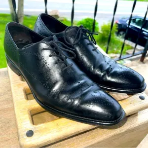 Johnston &amp; Murphy Reece Wingtip 24-2717 Made In Italy Dress Shoes Men’s Size 10M