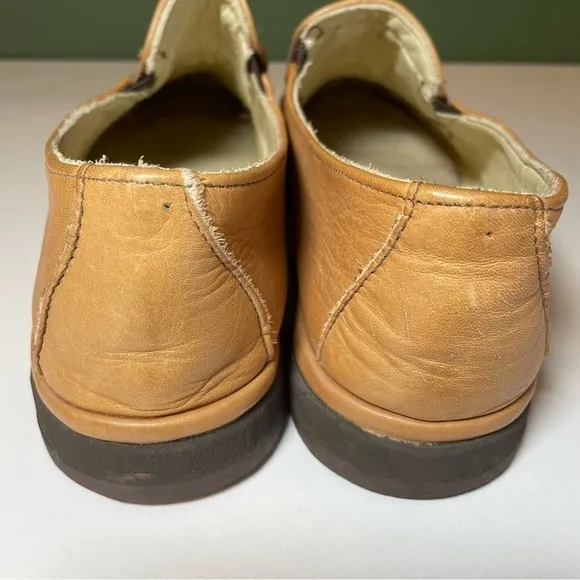 Johnston Murphy After Hours VTG Men’s Smoking Loafer Slippers Tan Leather 10.5N