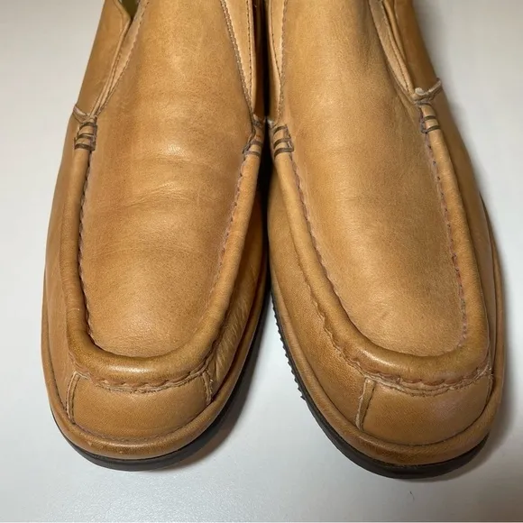 Johnston Murphy After Hours VTG Men’s Smoking Loafer Slippers Tan Leather 10.5N