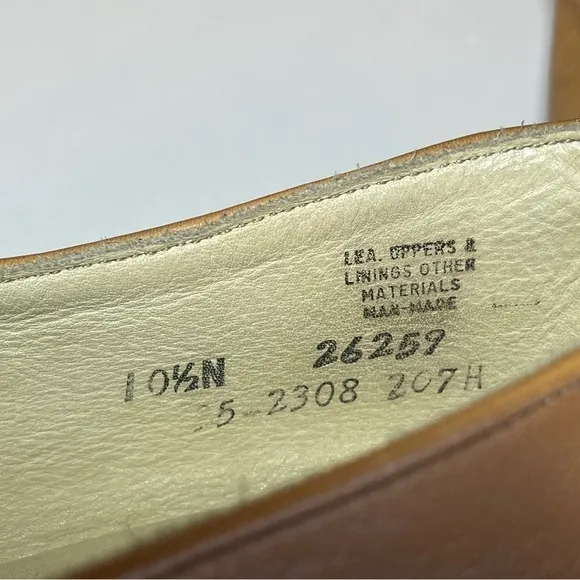 Johnston Murphy After Hours VTG Men’s Smoking Loafer Slippers Tan Leather 10.5N
