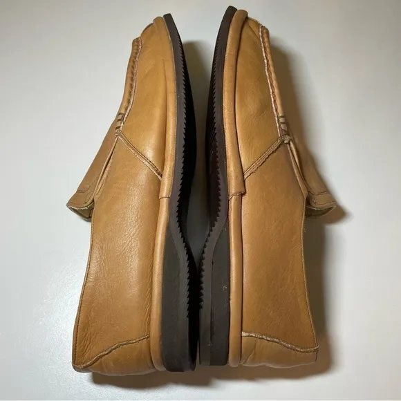 Johnston Murphy After Hours VTG Men’s Smoking Loafer Slippers Tan Leather 10.5N