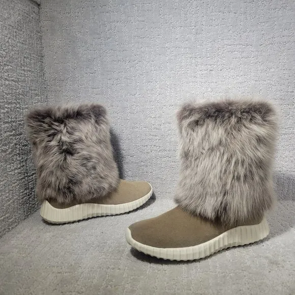 Johnston Murphy XC4 Women's Size US 8M Brown Waterproof Suede Slip On Fur Boots