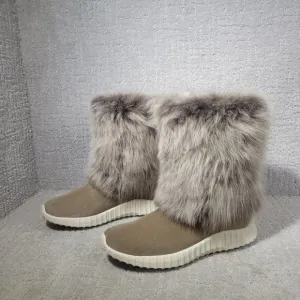 Johnston Murphy XC4 Women's Size US 8M Brown Waterproof Suede Slip On Fur Boots