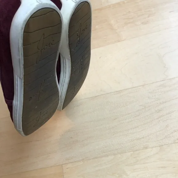 Joie burgundy velvet Kidmore slip on sneakers