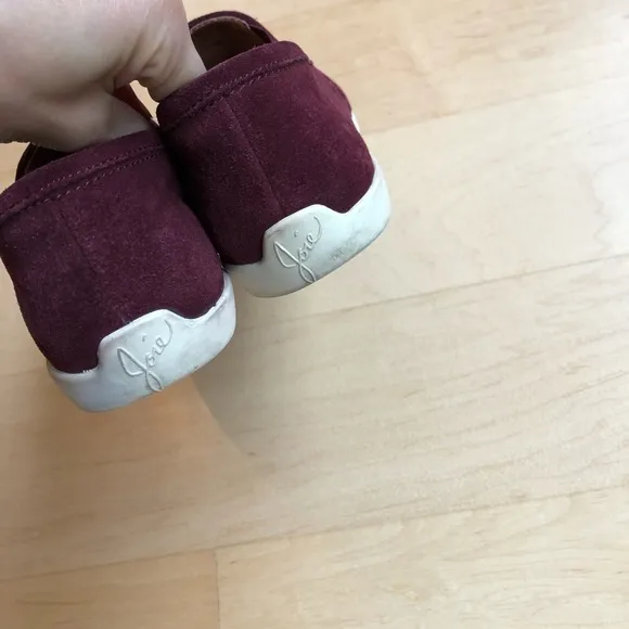 Joie burgundy velvet Kidmore slip on sneakers