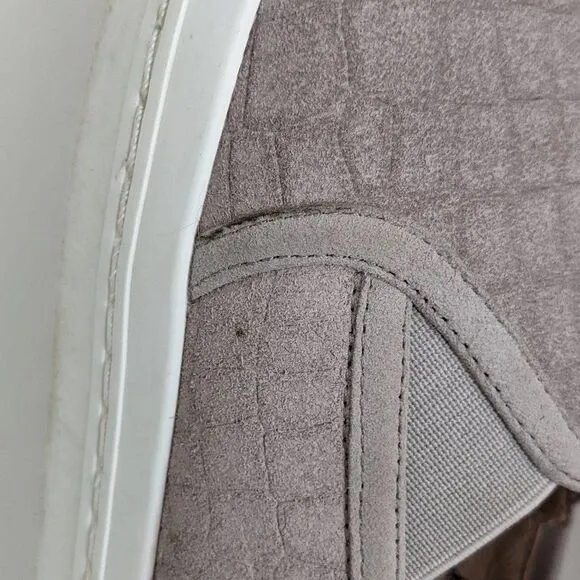Joie Huxley Taupe Suede Animal Print Slip-On Sneakers 39