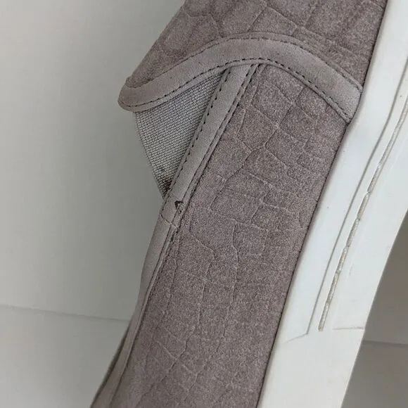 Joie Huxley Taupe Suede Animal Print Slip-On Sneakers 39