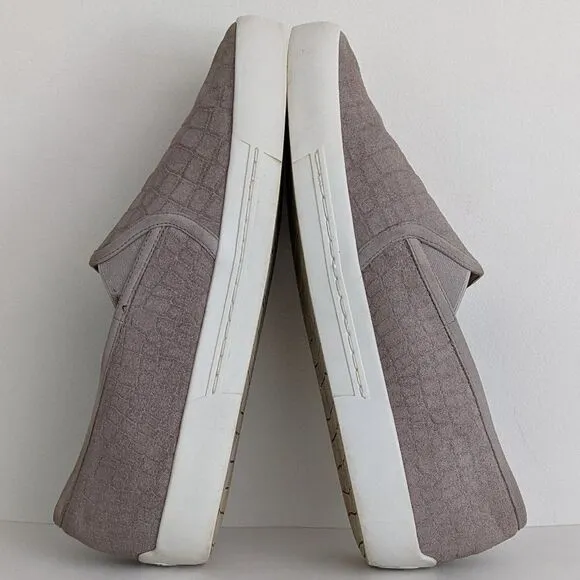 Joie Huxley Taupe Suede Animal Print Slip-On Sneakers 39
