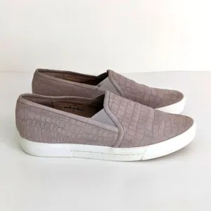 Joie Huxley Taupe Suede Animal Print Slip-On Sneakers 39