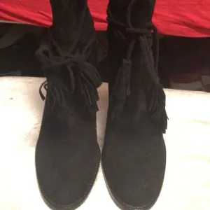 Joie Suede boots with Tassles tie at the ankle