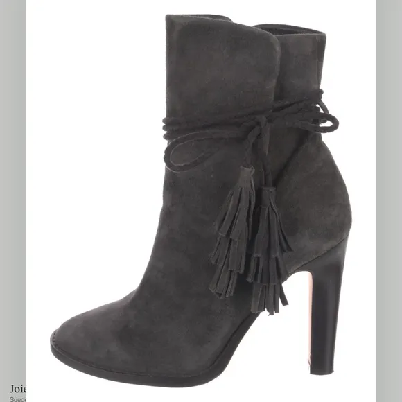 Joie Suede boots with Tassles tie at the ankle