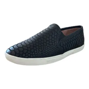 JOIE Women's Kidmore Embossed Leather Slip-On Sneakers Black Size 5 NWOT