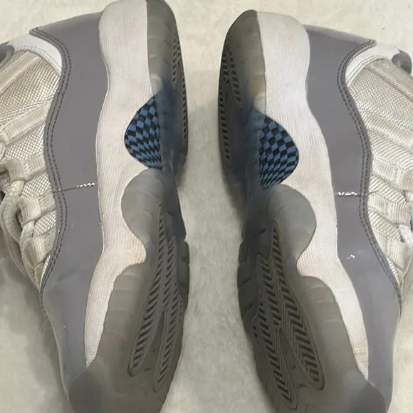 JORDAN 11 Retro Low Cement Gray and White Sneakers