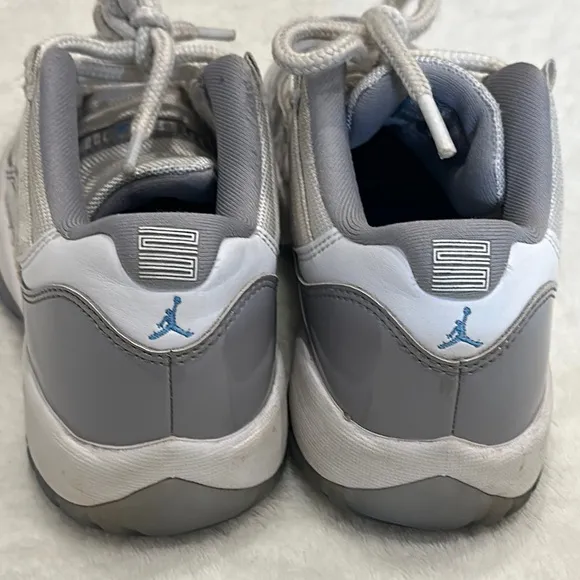 JORDAN 11 Retro Low Cement Gray and White Sneakers