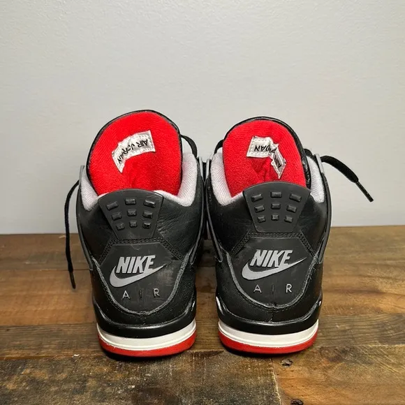 Jordan 4 Reimagined Bred Black and Red Sneakers 4Y