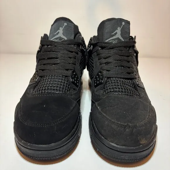 Jordan 4 Retro &quot;Black Cat&quot; Men's Size 8 Basketball Sneakers - Black Shoes