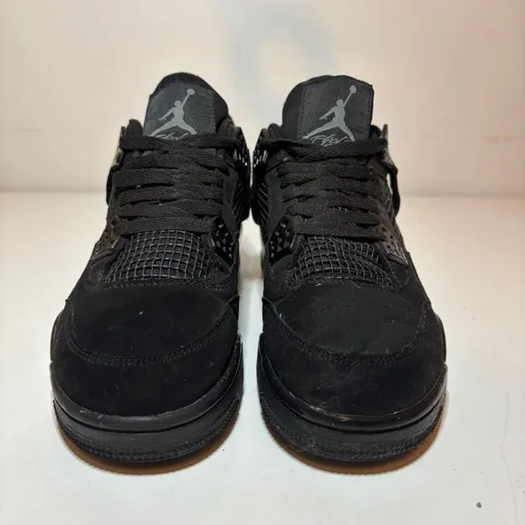 Jordan 4 Retro &quot;Black Cat&quot; Men's Size 8 Basketball Sneakers - Black Shoes