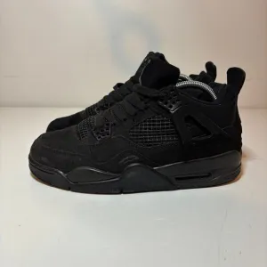 Jordan 4 Retro &quot;Black Cat&quot; Men's Size 8 Basketball Sneakers - Black Shoes