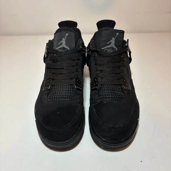 Jordan 4 Retro &quot;Black Cat&quot; Men's Size 8 Basketball Sneakers - Black Shoes