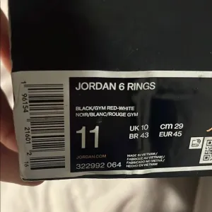 Jordan 6 Rings Sneakers - Black, Red, White