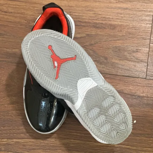 Jordan Black and Red Athletic Sneakers size 6Y