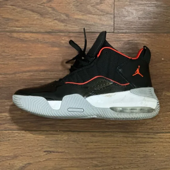 Jordan Black and Red Athletic Sneakers size 6Y