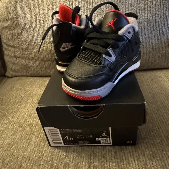 Jordan Black and Red Sneakers Sleek Design