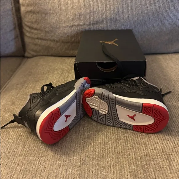 Jordan Black and Red Sneakers Sleek Design