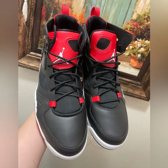 Jordan Flight Club 91 Black University Red sneakers