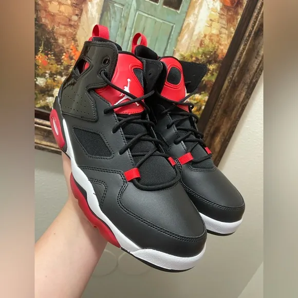 Jordan Flight Club 91 Black University Red sneakers