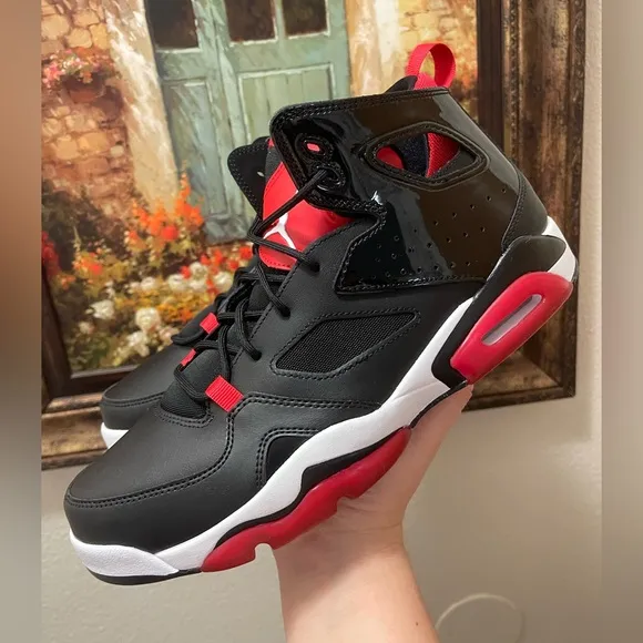 Jordan Flight Club 91 Black University Red sneakers