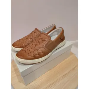 Josef Seibel Caren 26 Skate Inspired Slip On Leather Brown Sneakers Womens 6-6.5