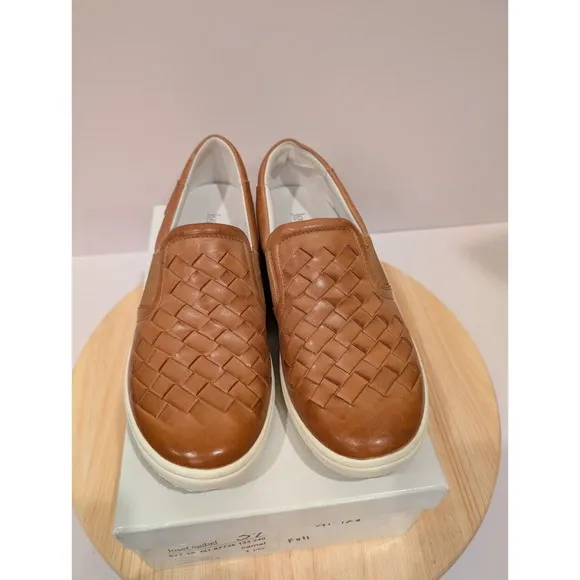 Josef Seibel Caren 26 Skate Inspired Slip On Leather Brown Sneakers Womens 6-6.5