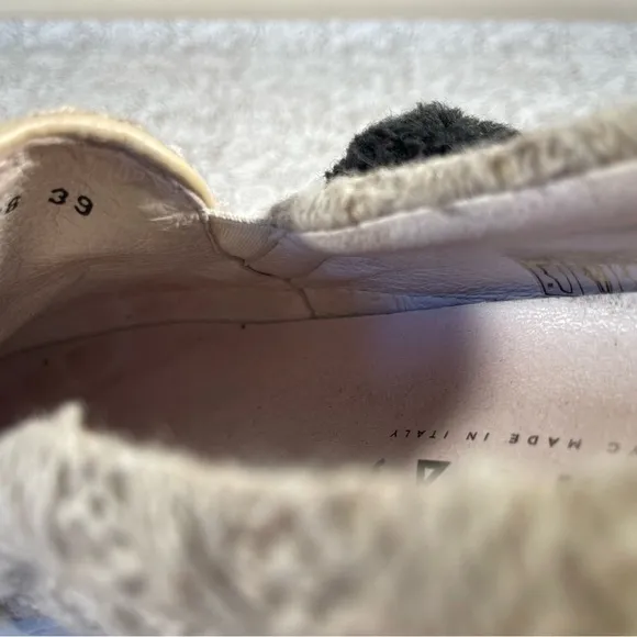 Joshua Sanders tan Wool Blend Pom Pom Slip On Sneakers
